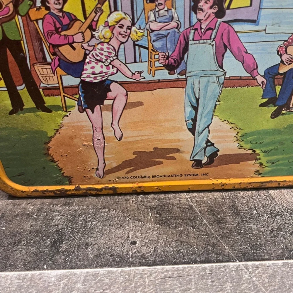 Vintage 1970 Hee Haw Metal Lunch Box Thermos Buck Owens Roy Clark CBS TV Show